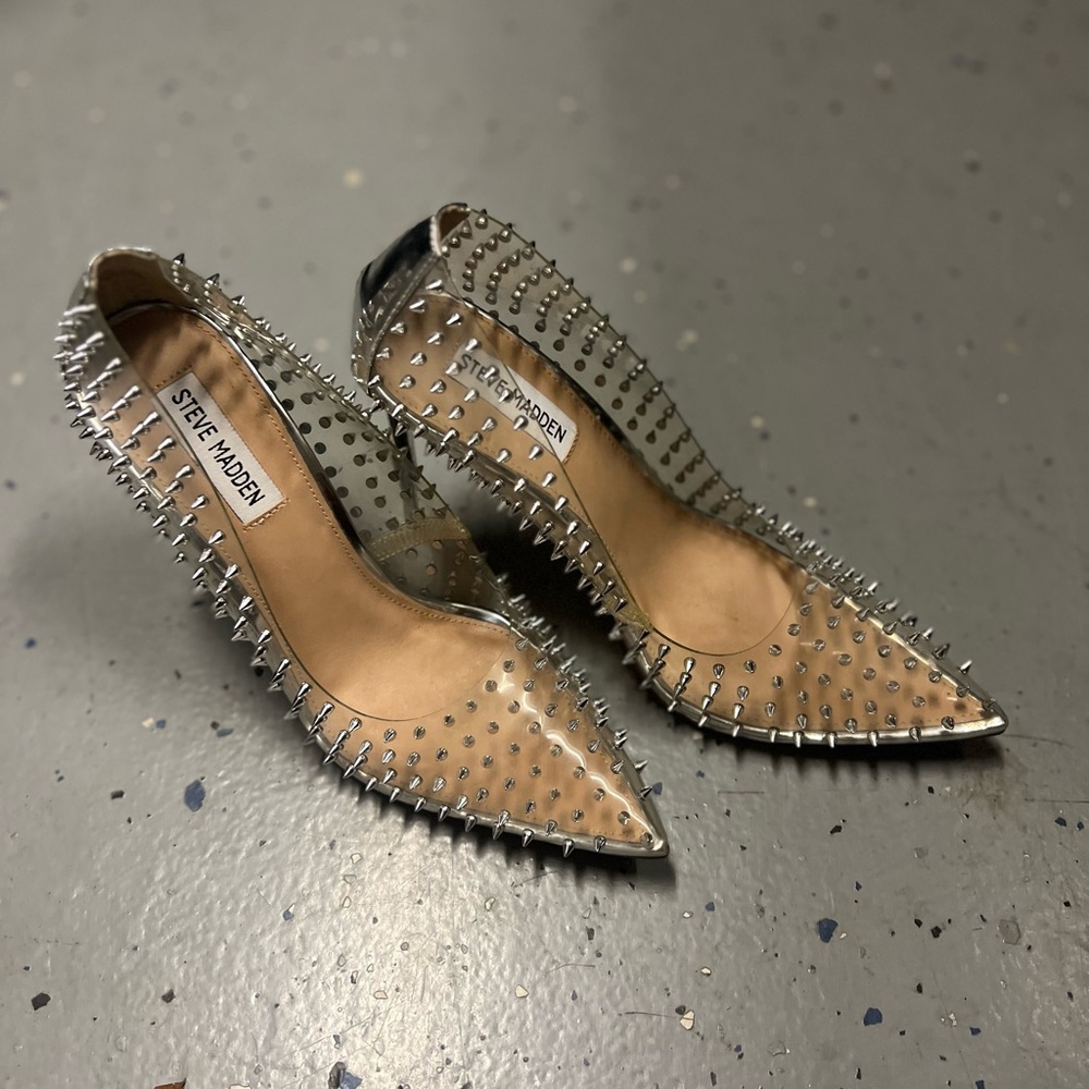 Steve Madden Clear Vinyl std heels